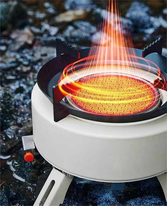موقد غاز للتخييم، موقد غاز محمول للأماكن . Camping Gas Stove, Portable Outdoor Windproof Folding