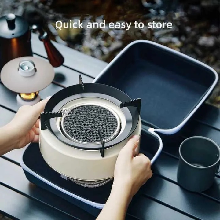 موقد غاز للتخييم، موقد غاز محمول للأماكن . Camping Gas Stove, Portable Outdoor Windproof Folding