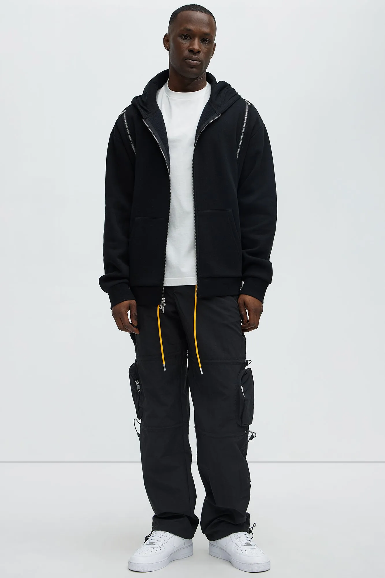 Act Like Homie Nylon Drawstring Cargo Pants - Black