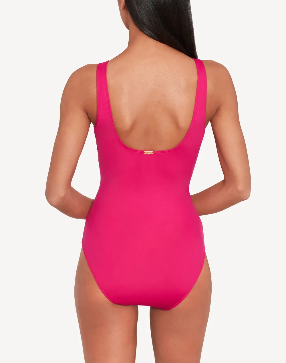 Beach Club Solids Ring Underwire One Piece Swimsuit