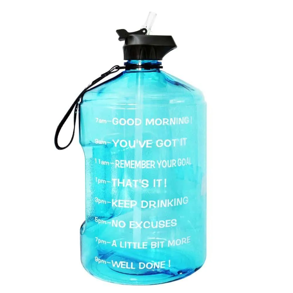 BPA Free Plastic Drinking Water Bottle with Straw