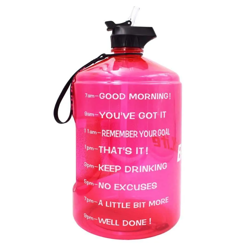 BPA Free Plastic Drinking Water Bottle with Straw