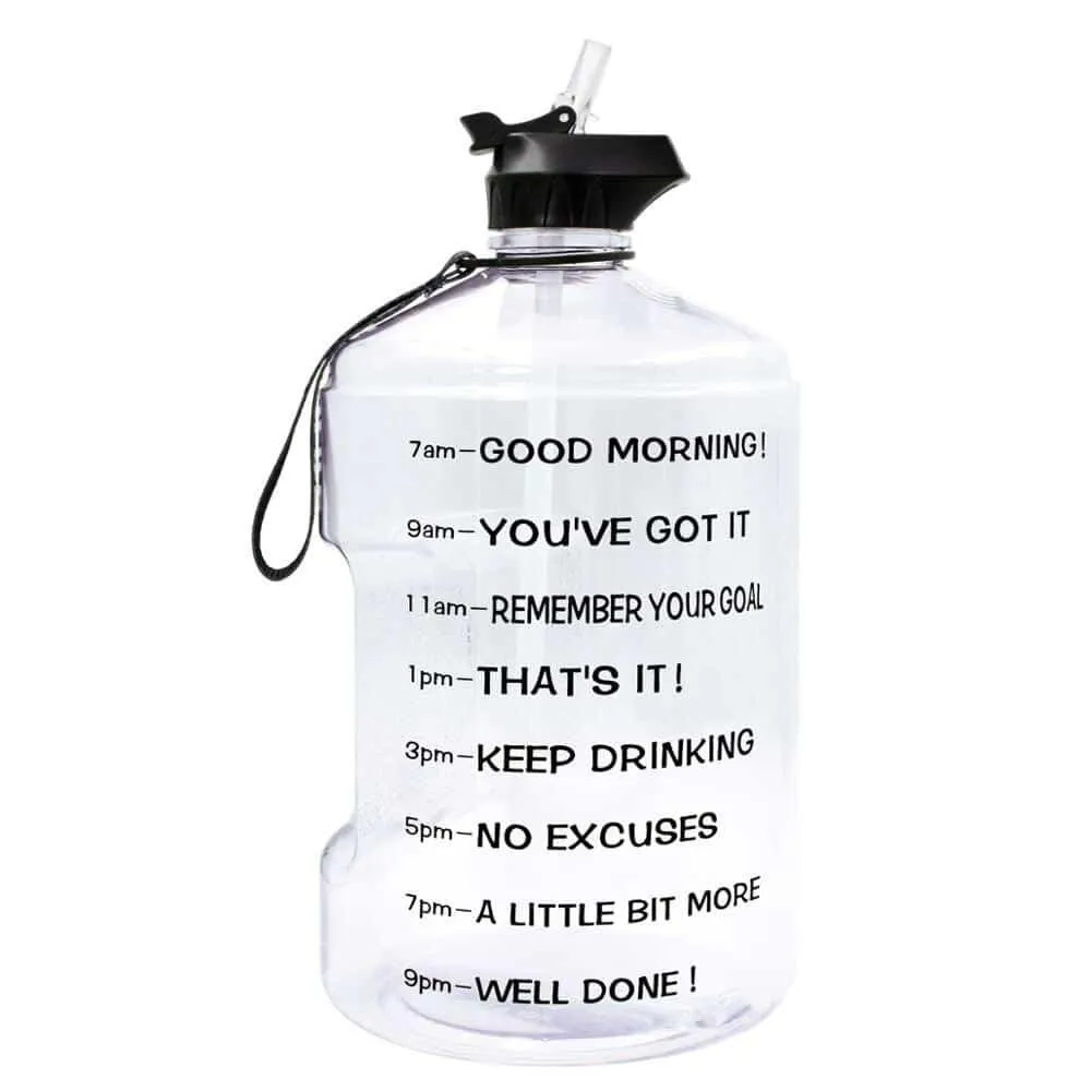 BPA Free Plastic Drinking Water Bottle with Straw