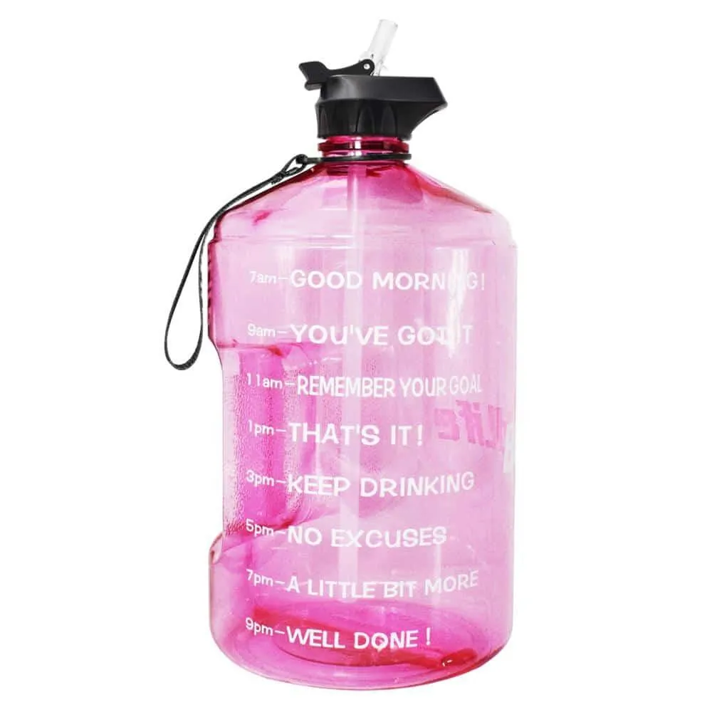 BPA Free Plastic Drinking Water Bottle with Straw