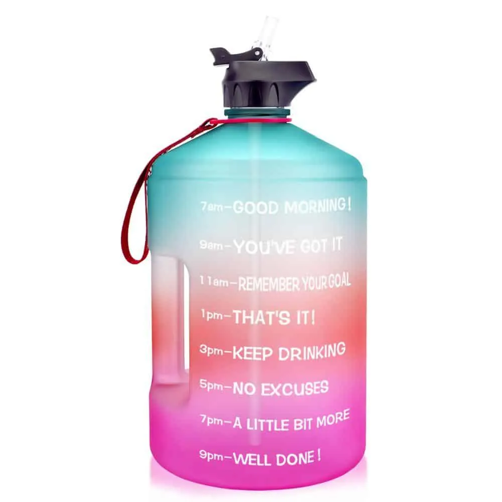 BPA Free Plastic Drinking Water Bottle with Straw