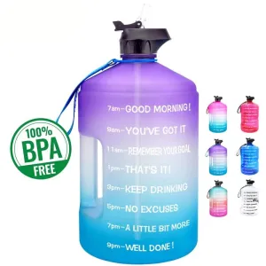 BPA Free Plastic Drinking Water Bottle with Straw