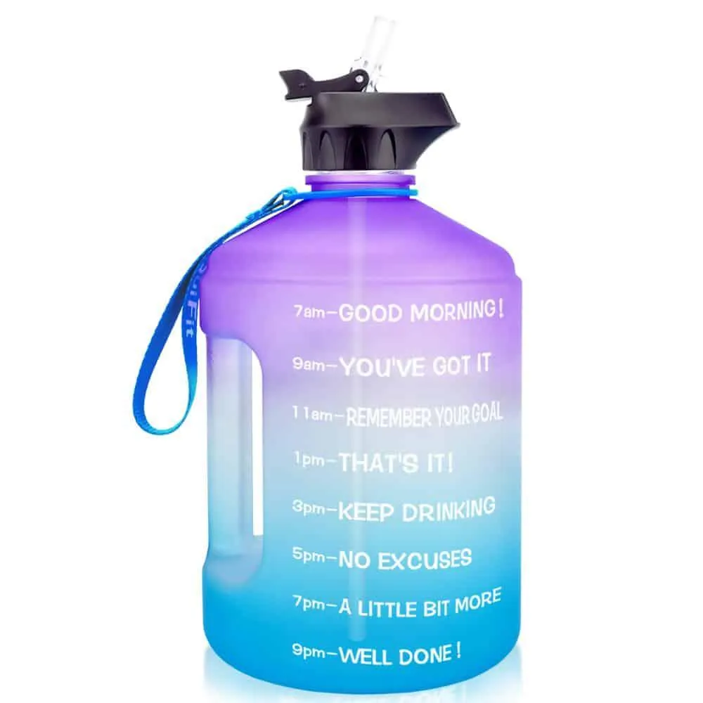 BPA Free Plastic Drinking Water Bottle with Straw