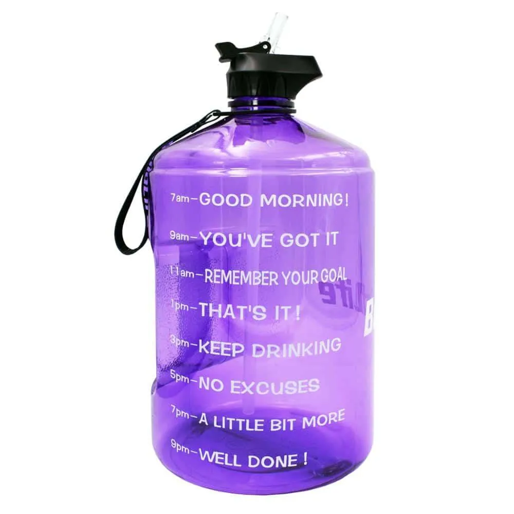 BPA Free Plastic Drinking Water Bottle with Straw