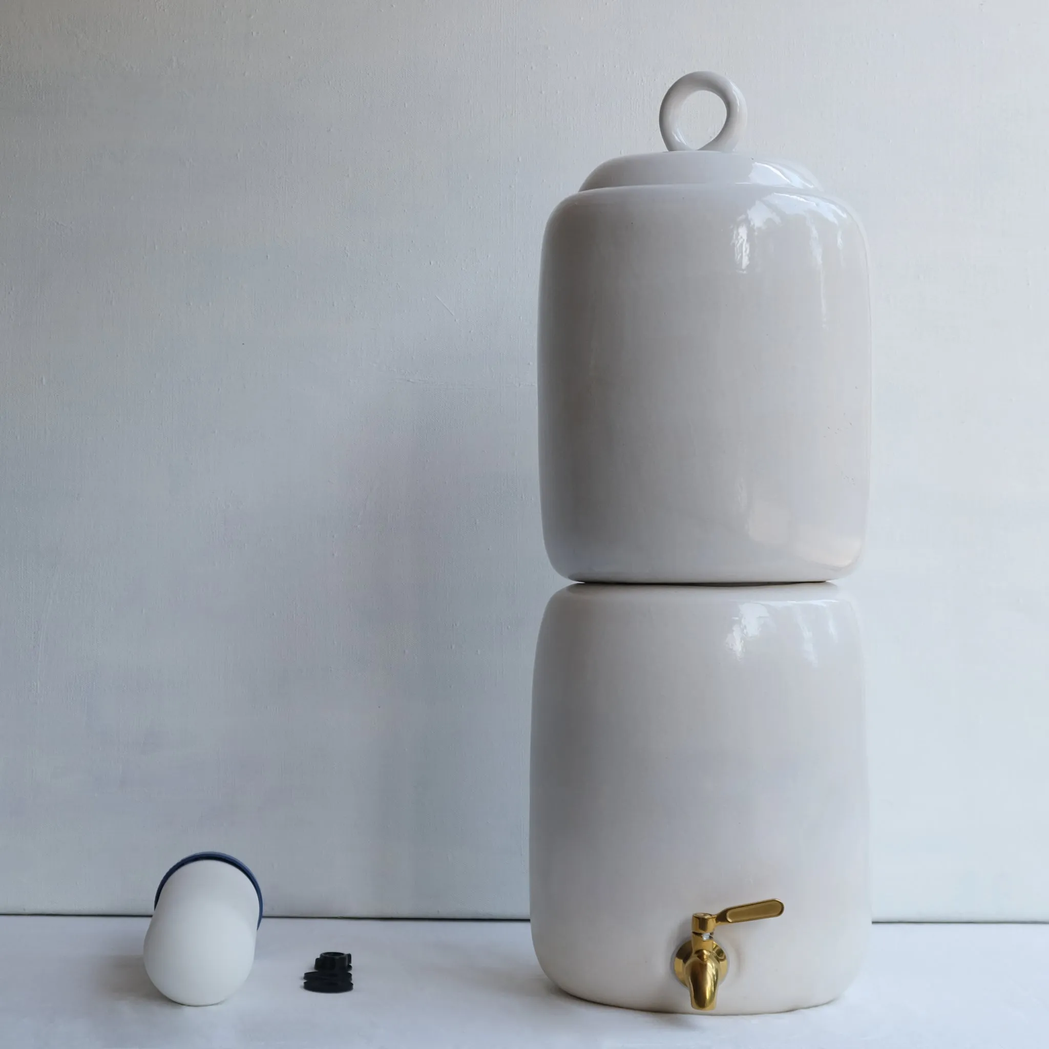 Ceramic Gravity-Fed Water Vessel and Filter