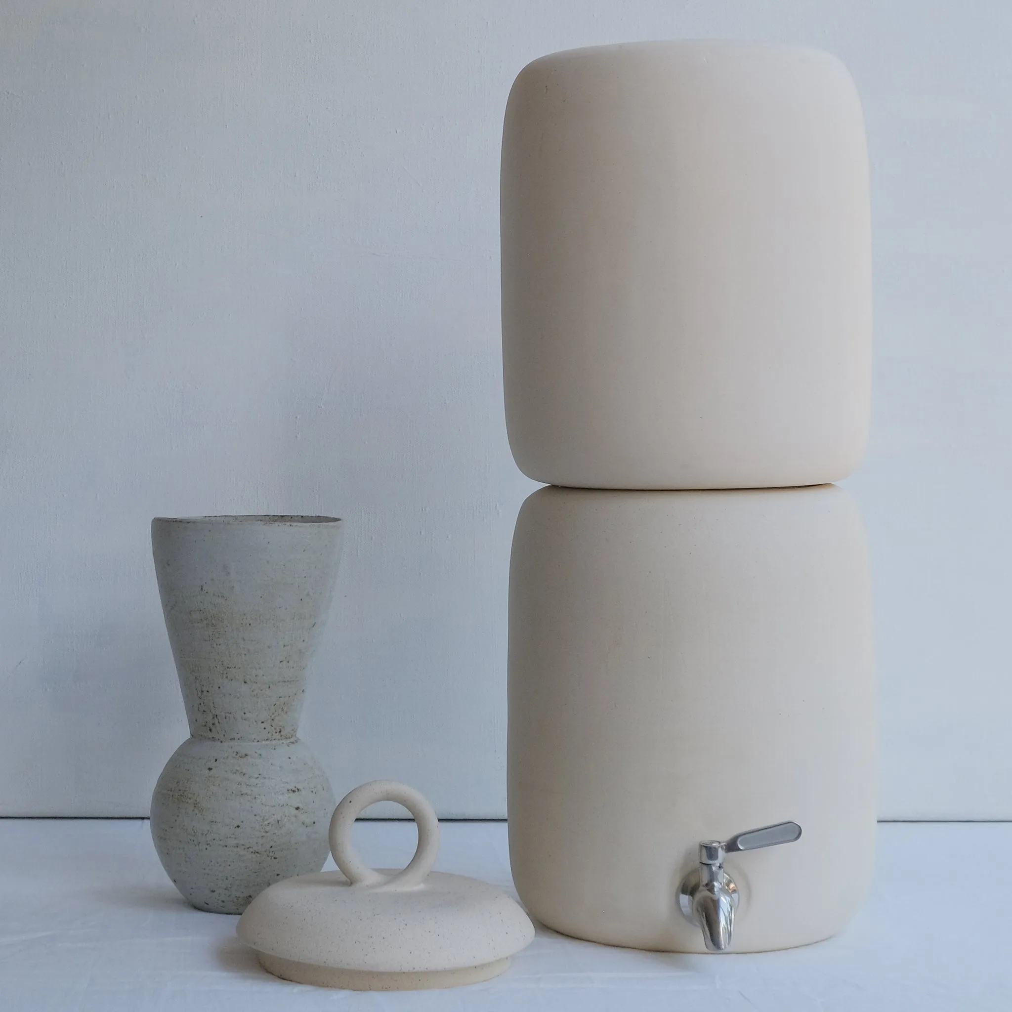 Ceramic Gravity-Fed Water Vessel and Filter
