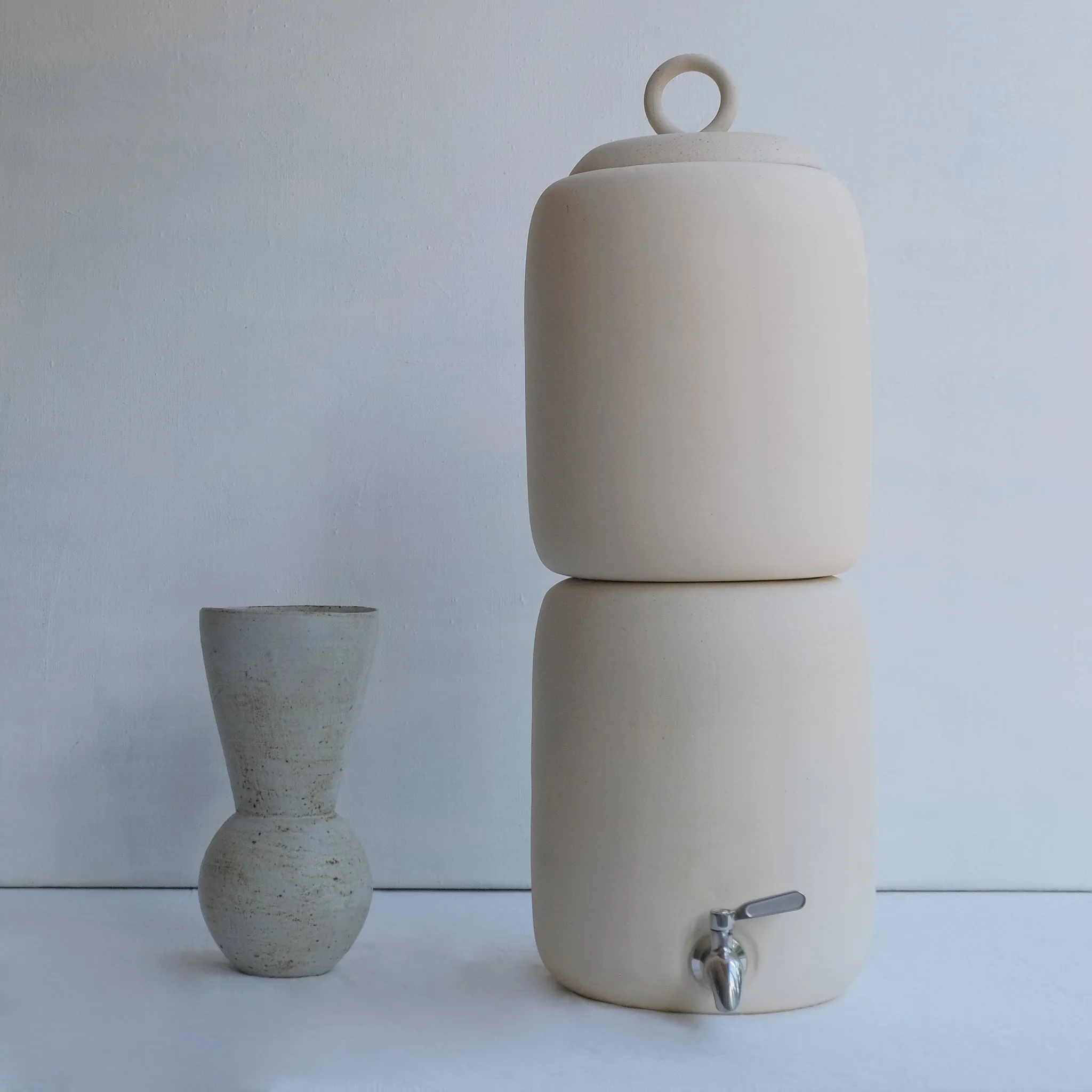 Ceramic Gravity-Fed Water Vessel and Filter