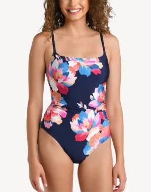 Denim Bouquet Lingerie One Piece Swimsuit