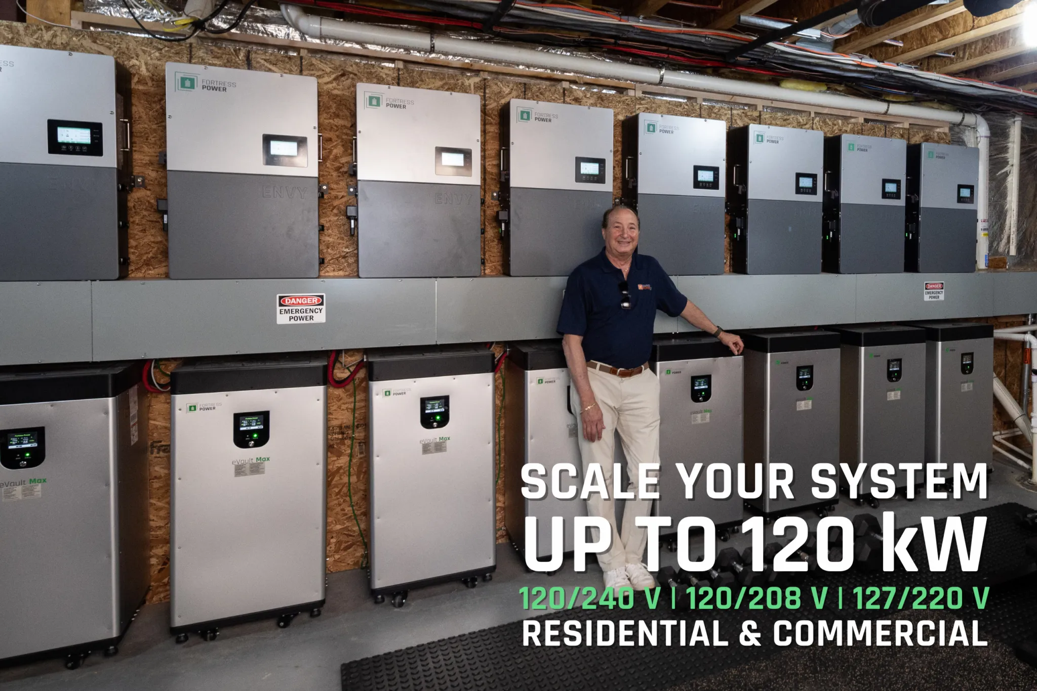 Fortress Power Envy True 12 | 12kW Whole Home Solar Storage Inverter | 10 Year Warranty