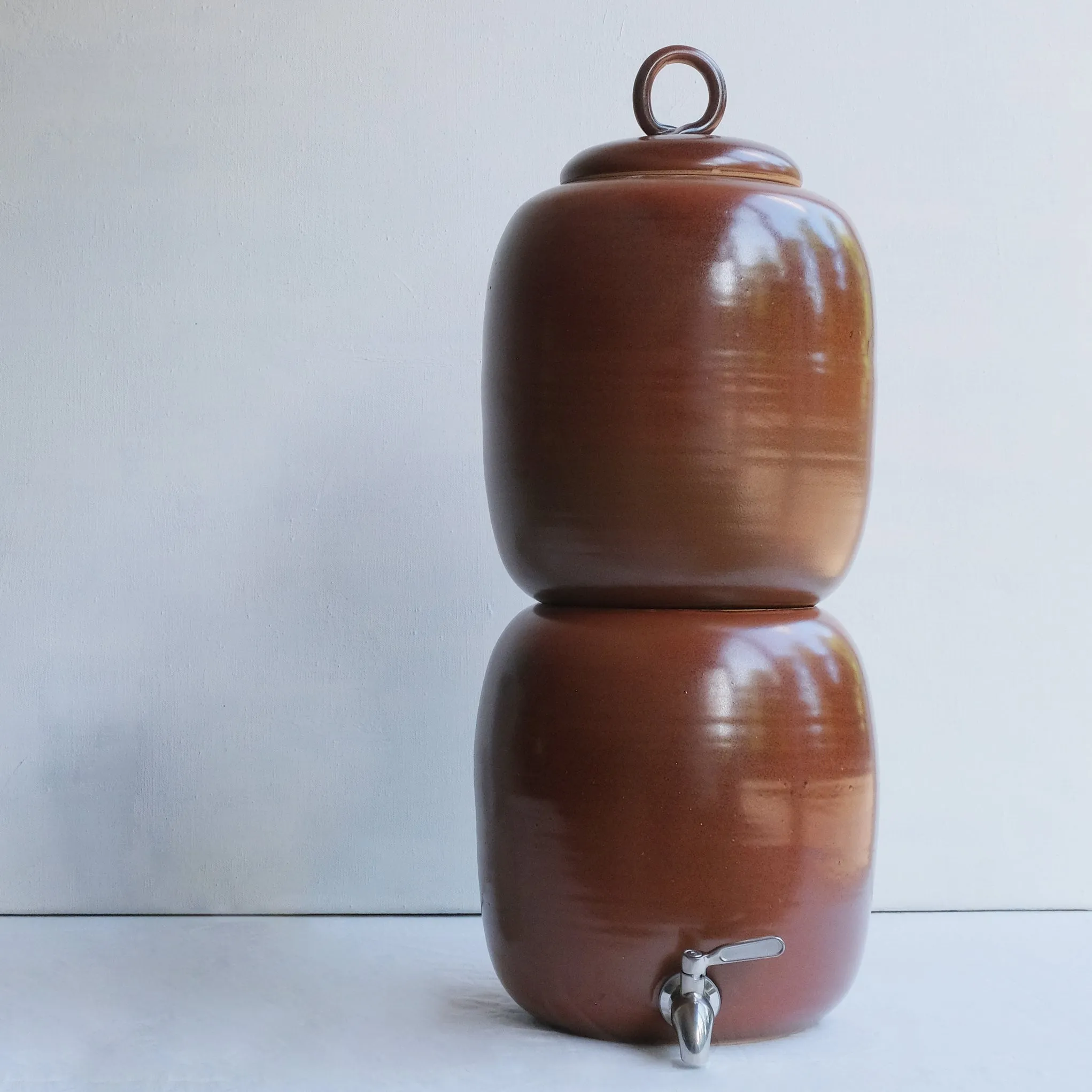 Hand Thrown Colour Glazed Ceramic Gravity Fed Water Filter