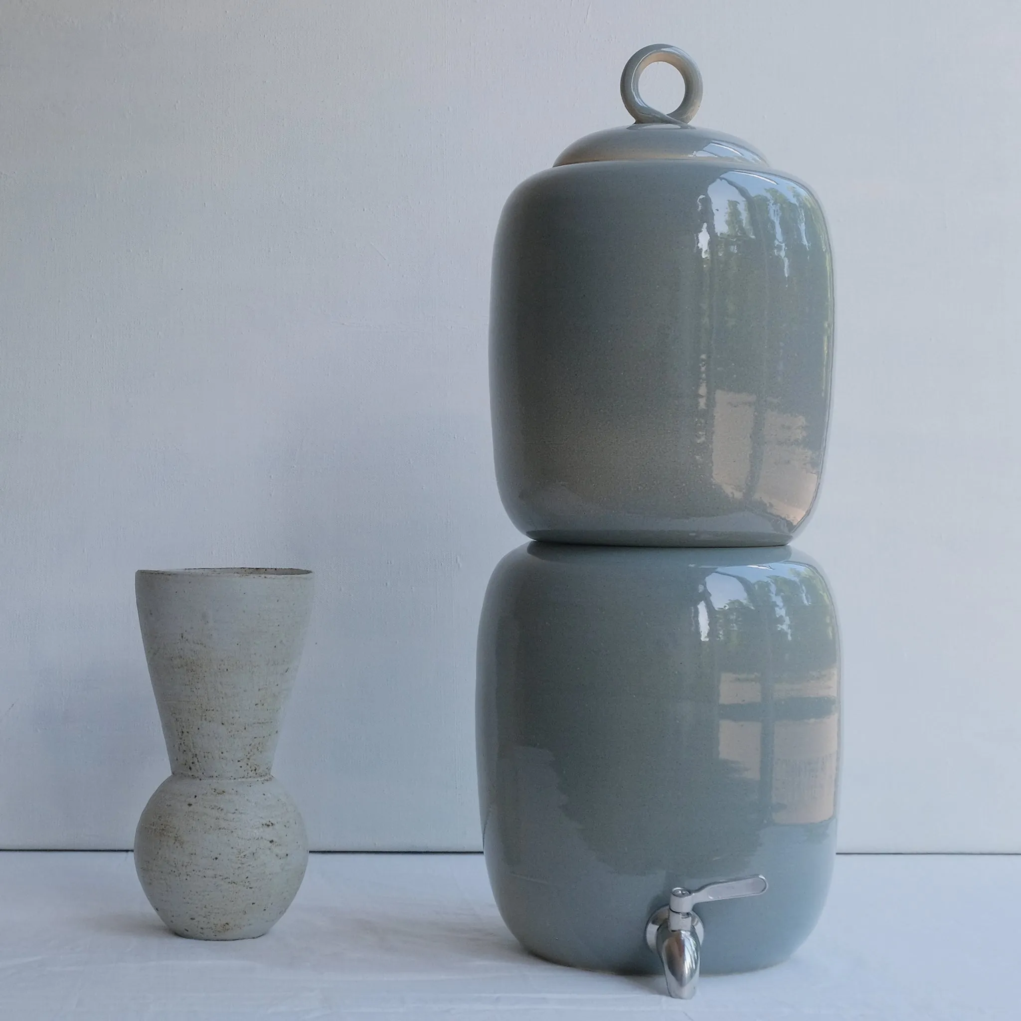 Hand Thrown Colour Glazed Ceramic Gravity Fed Water Filter