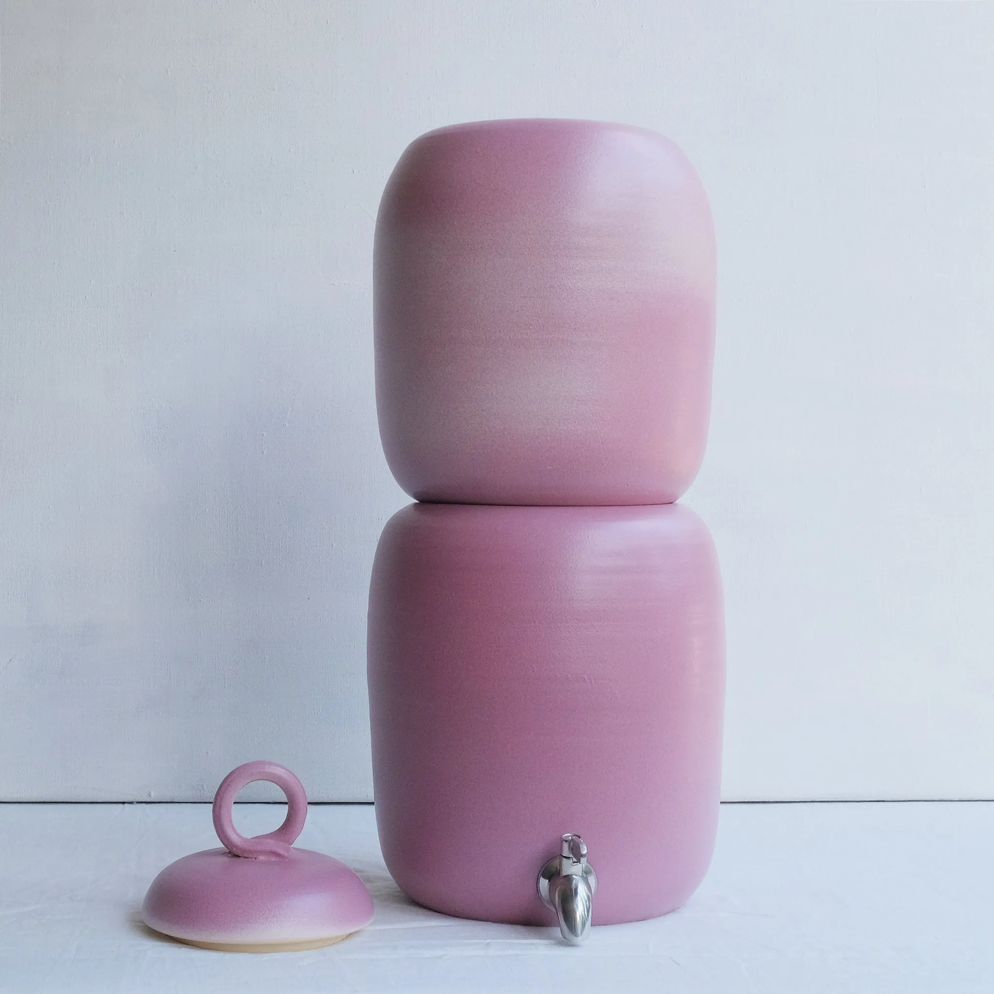 Hand Thrown Colour Glazed Ceramic Gravity Fed Water Filter