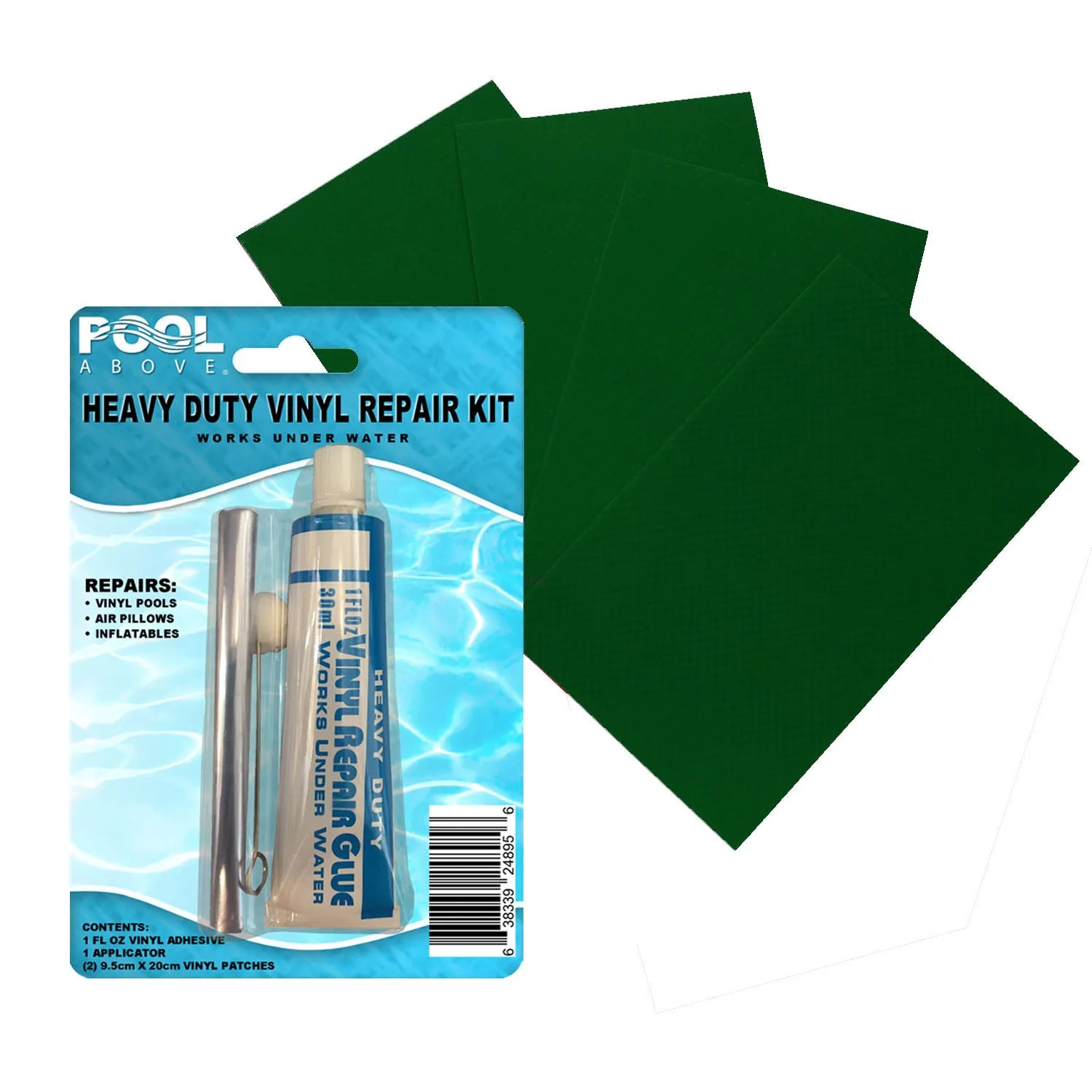 Heavy Duty Vinyl Repair Patch Kit | Vinyl Cement Adhesive Glue and Colored Patches for Inflatables Boat Raft Kayak Air Beds Inflatable Mattress Hole Repair