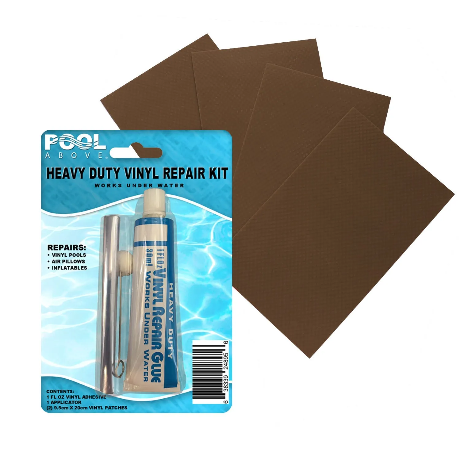 Heavy Duty Vinyl Repair Patch Kit | Vinyl Cement Adhesive Glue and Colored Patches for Inflatables Boat Raft Kayak Air Beds Inflatable Mattress Hole Repair