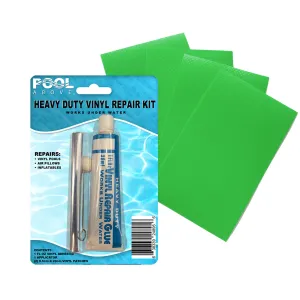Heavy Duty Vinyl Repair Patch Kit | Vinyl Cement Adhesive Glue and Colored Patches for Inflatables Boat Raft Kayak Air Beds Inflatable Mattress Hole Repair