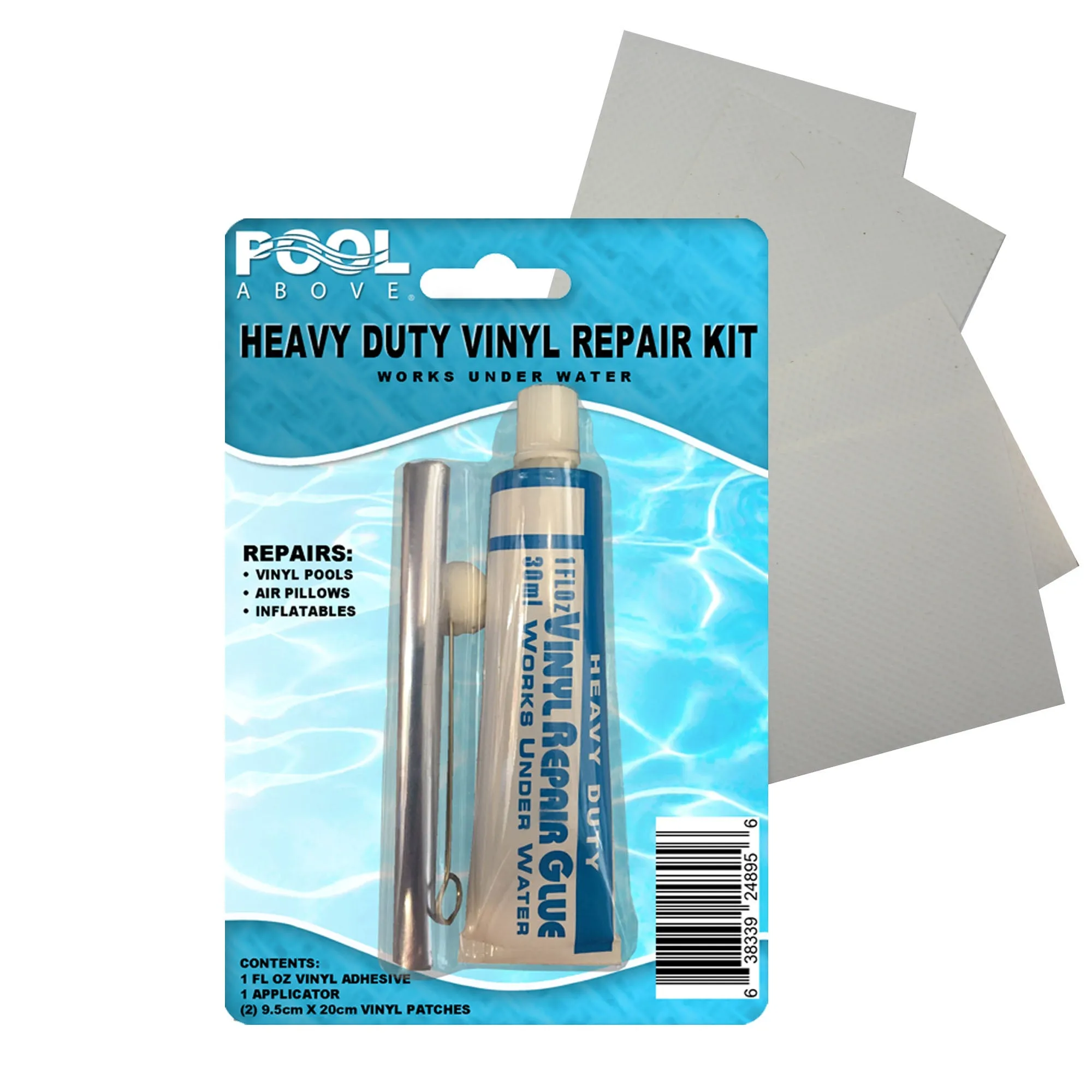 Heavy Duty Vinyl Repair Patch Kit | Vinyl Cement Adhesive Glue and Colored Patches for Inflatables Boat Raft Kayak Air Beds Inflatable Mattress Hole Repair