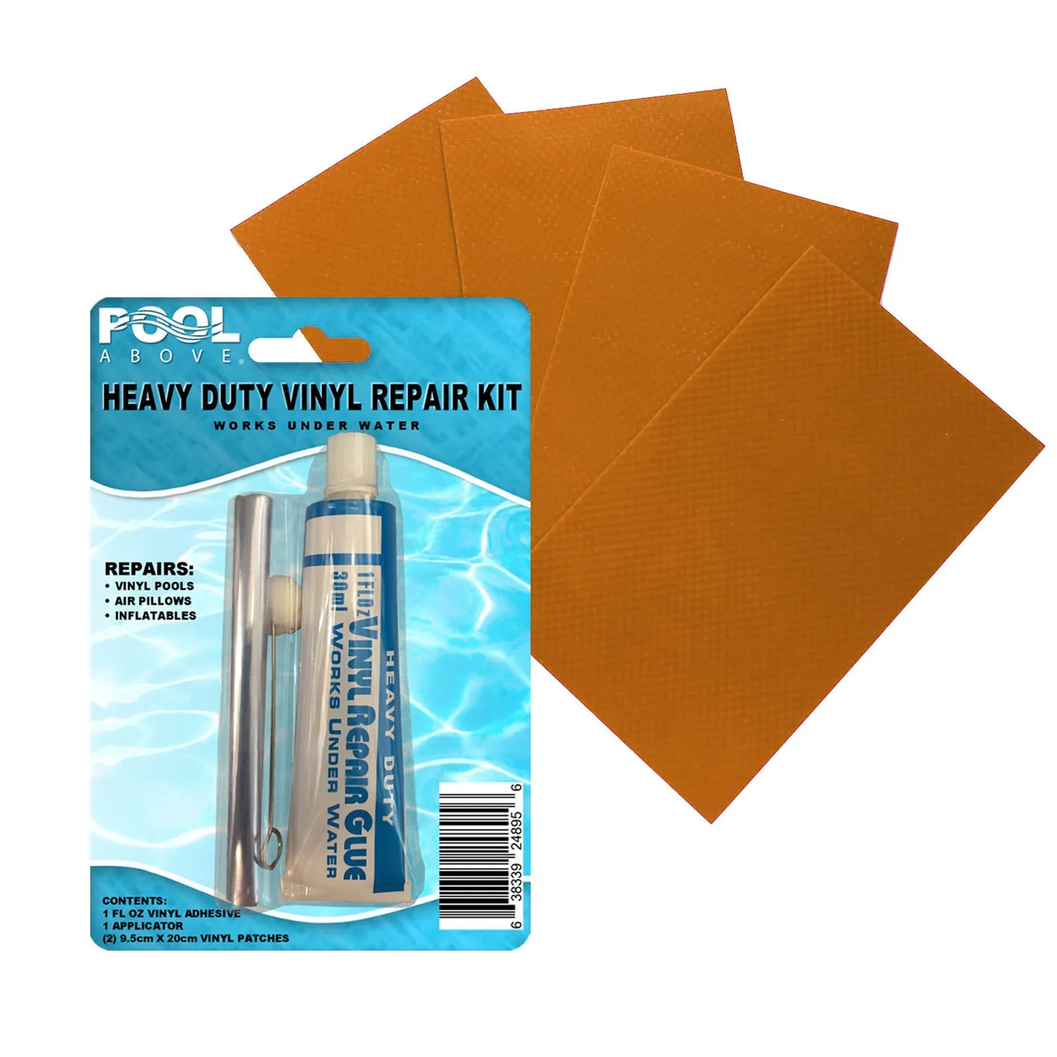 Heavy Duty Vinyl Repair Patch Kit | Vinyl Cement Adhesive Glue and Colored Patches for Inflatables Boat Raft Kayak Air Beds Inflatable Mattress Hole Repair