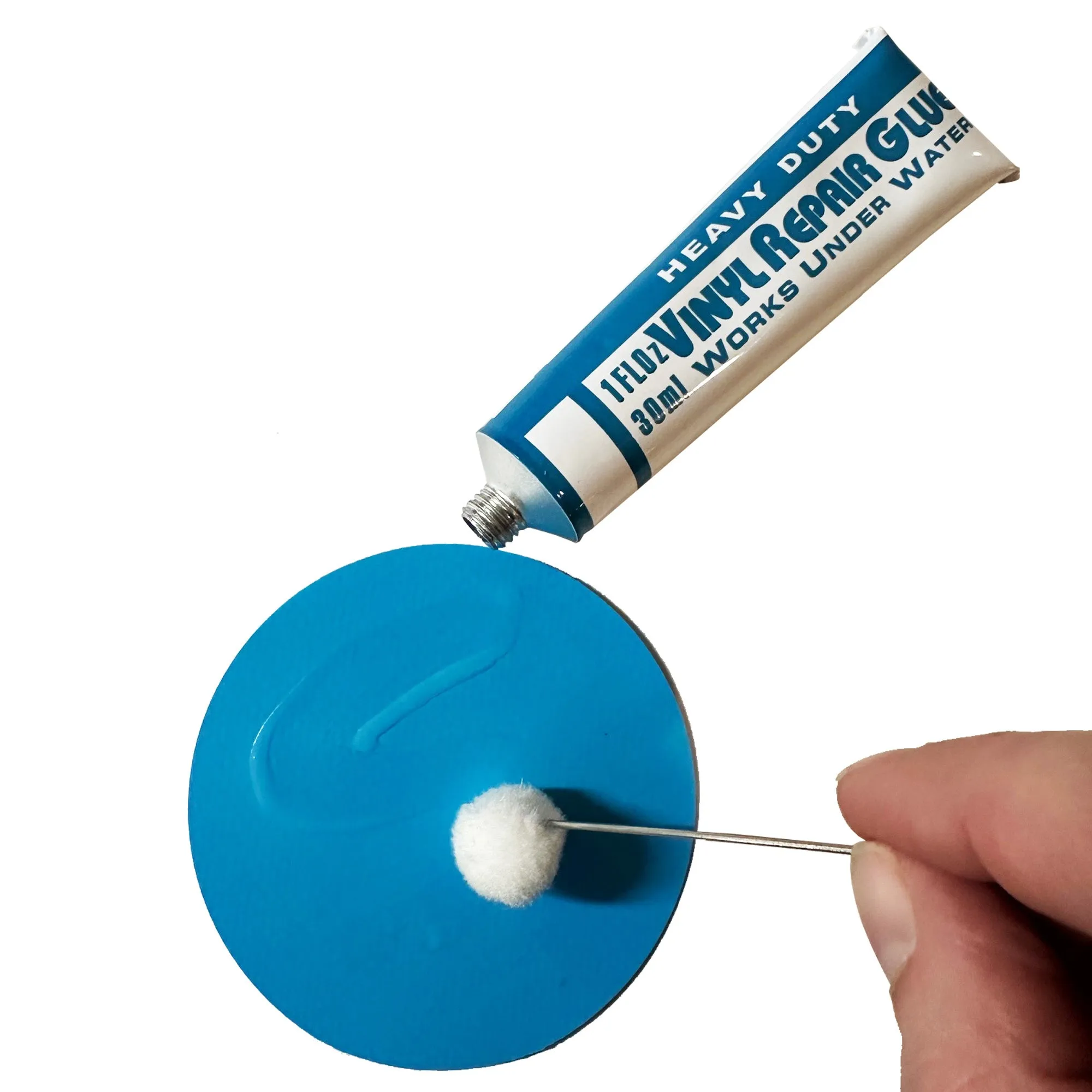 Heavy Duty Vinyl Repair Patch Kit | Vinyl Cement Adhesive Glue and Colored Patches for Inflatables Boat Raft Kayak Air Beds Inflatable Mattress Hole Repair