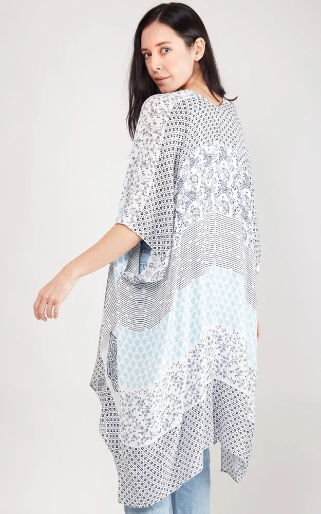 JP2104 Patches Design Cover Up Kimono