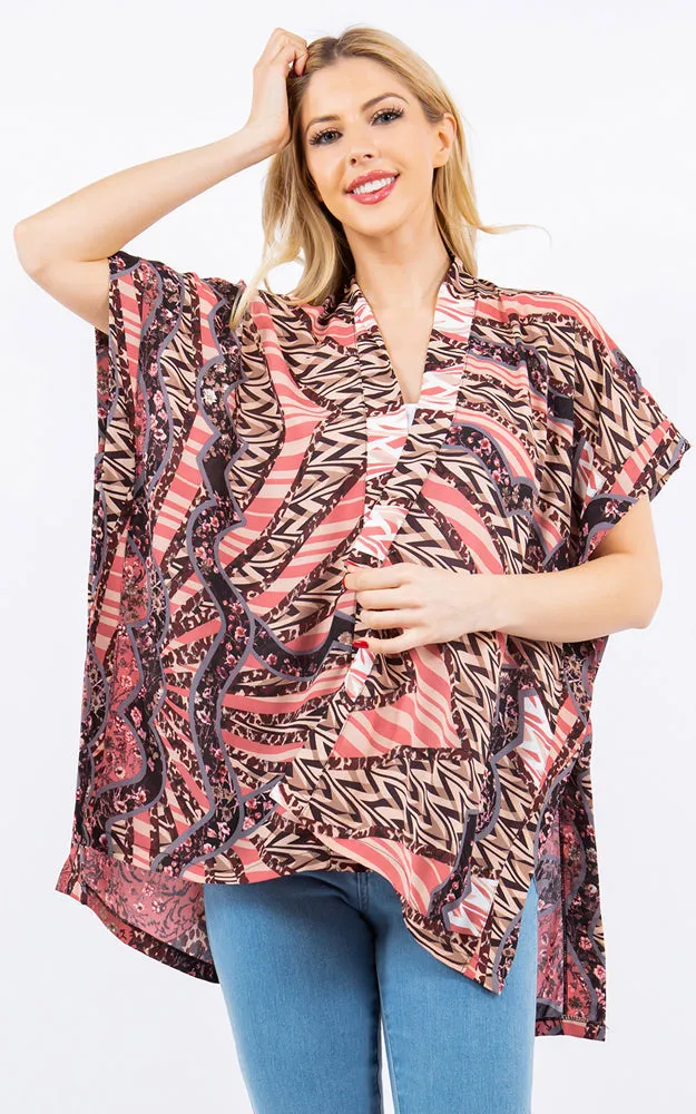 KP4263 Kimono Cover Up