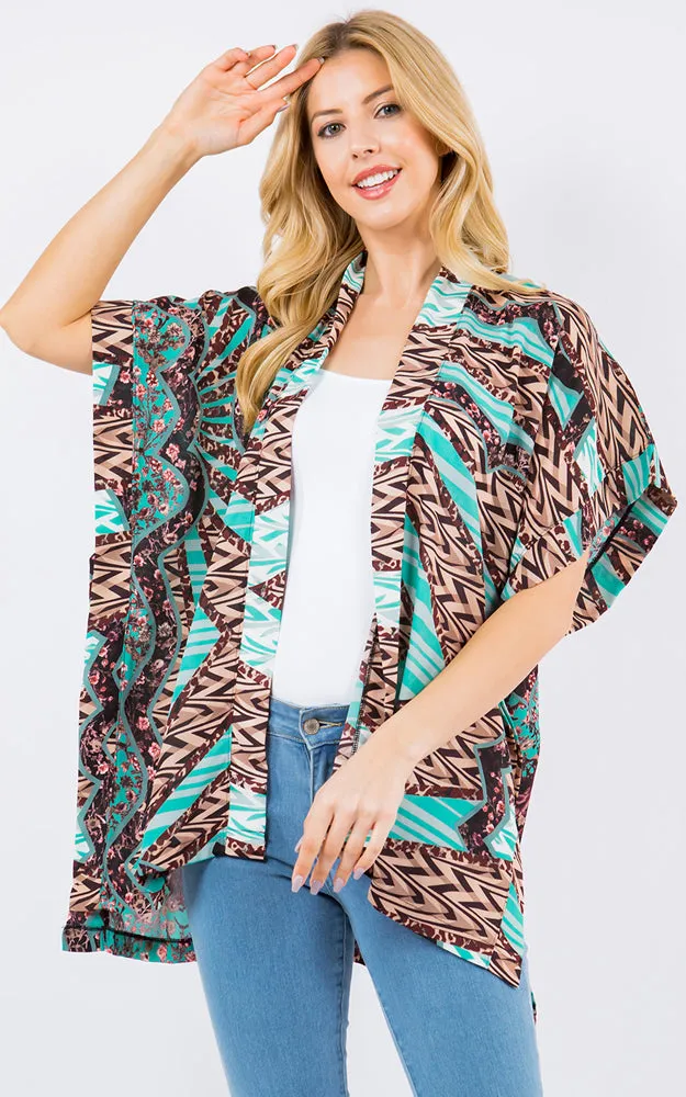 KP4263 Kimono Cover Up