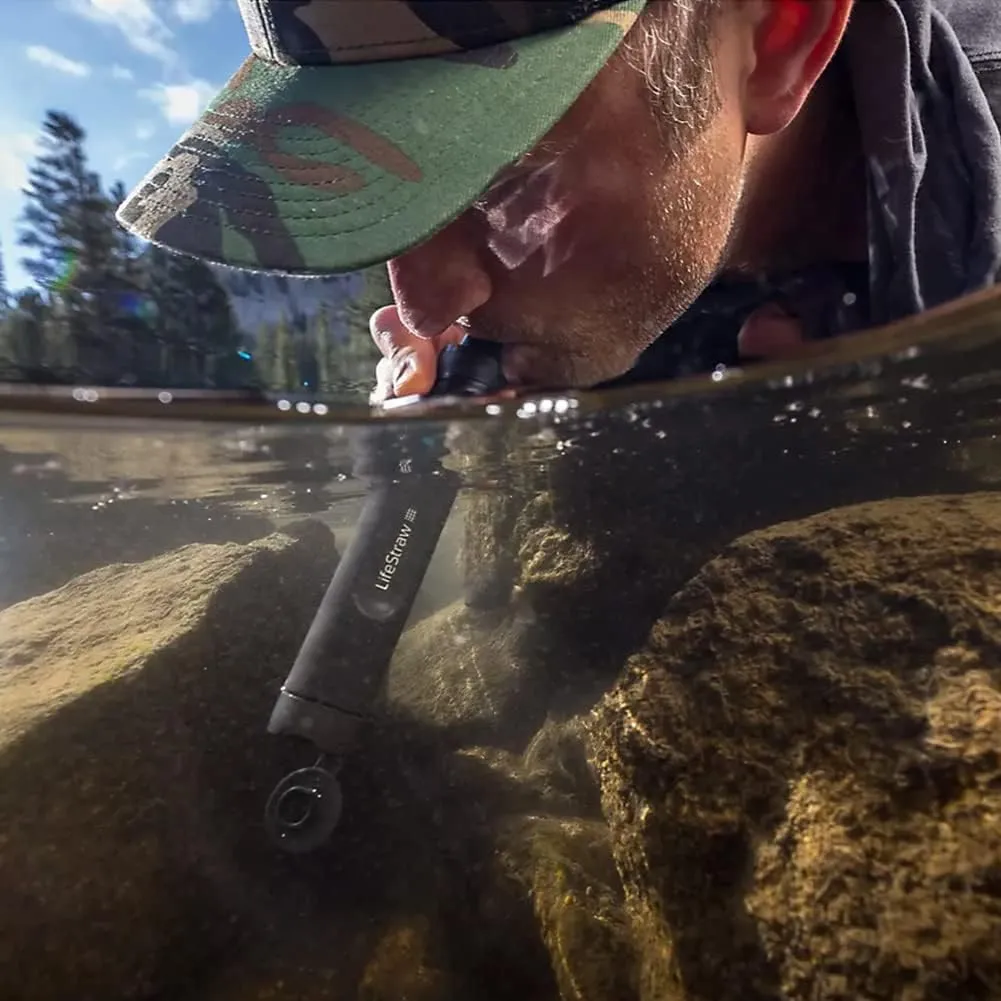 LifeStraw Peak Series - Paille Filtrante Personal Water - Sans BPA, Mountain Blue (bleu) | Fitnessterapy