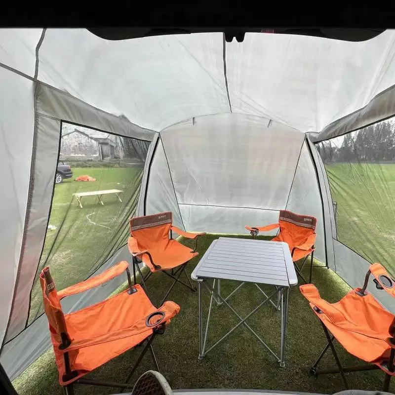 Lohascamping Car box docking tent  Portable Waterproof SUV Tail Tent 3-4 people Dome tent Sunshade Tunnel style tent