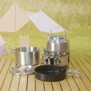 Portable Stainless Steel Camping Soup-مجموعة أواني حساء