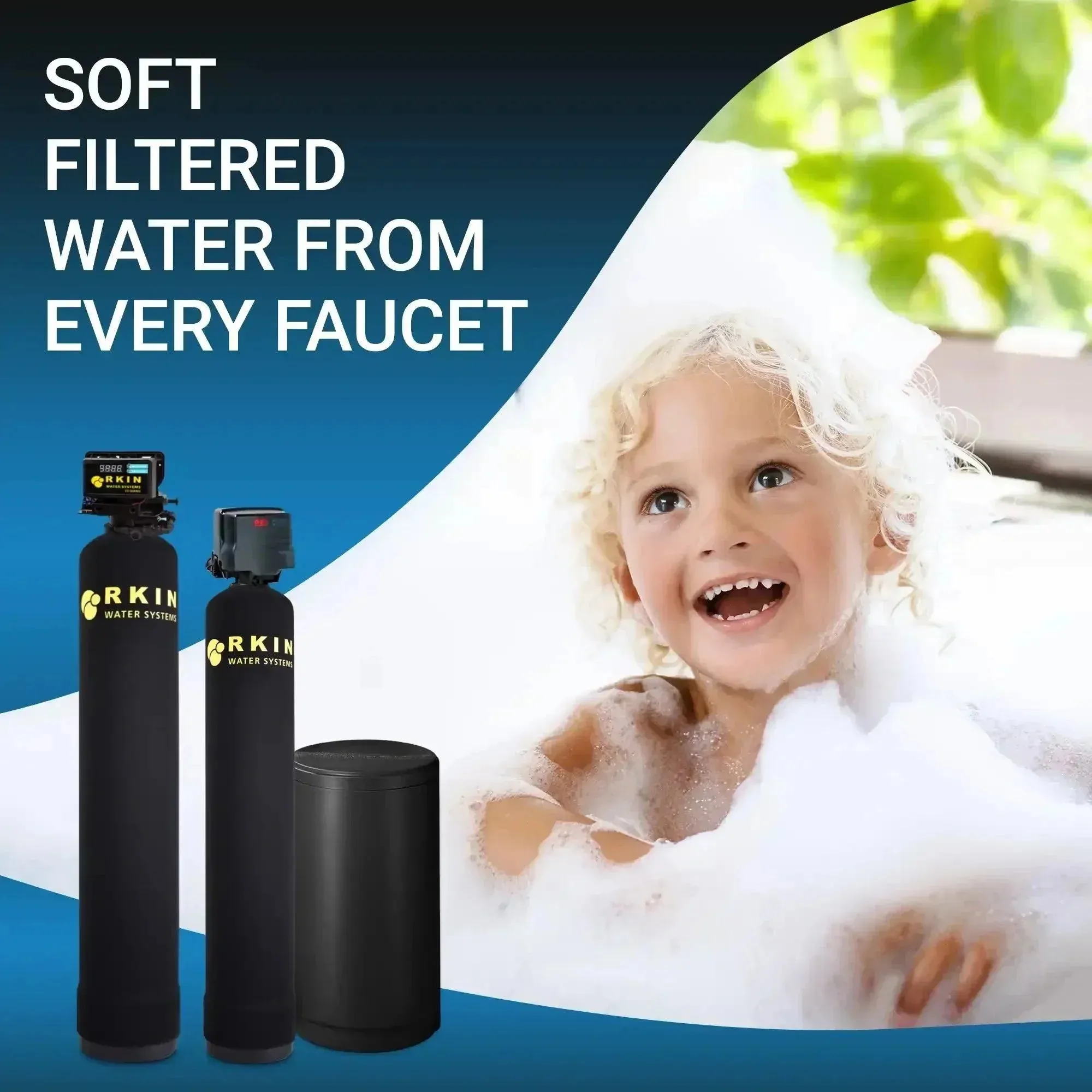 RKIN - Salt Based Water Softener and Well Water Filter Combo