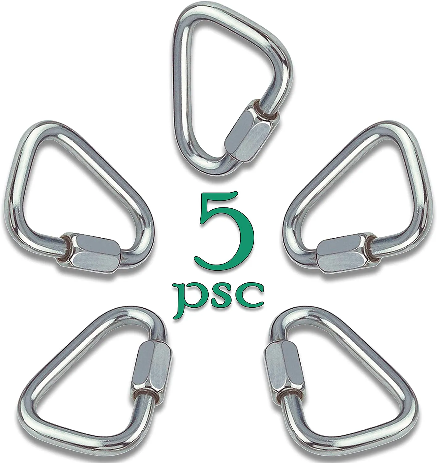 Set of 5 Carabiners for Ninja line. Triangle Shaped Quick Links for Climbing. Large 5/16" Delta Quick Links – Chainlink.