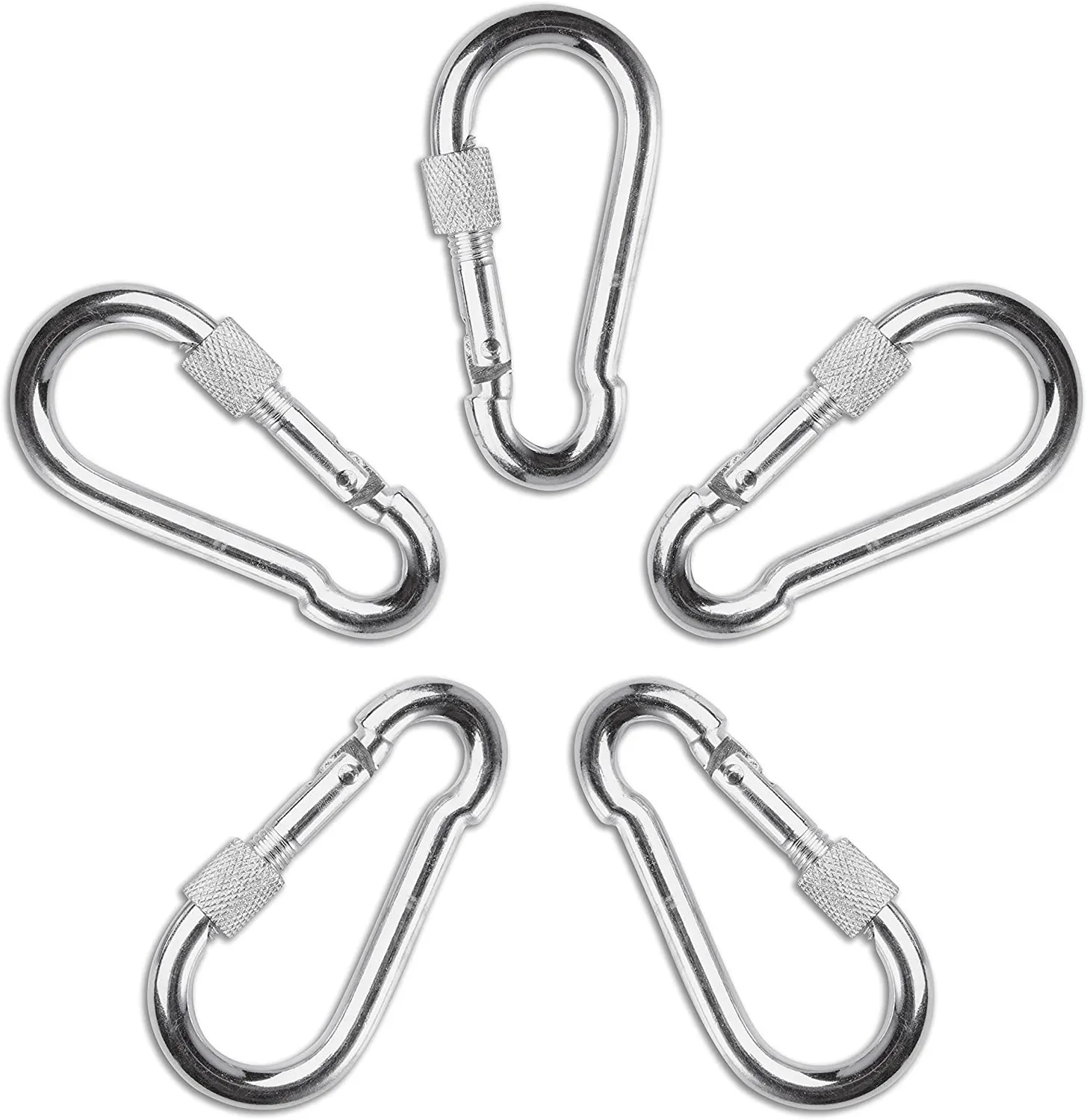 Set of 5 Carabiners. Oval Shaped Quick Links for Climbing. Large 5/16" Delta Quick Links – Chainlink.