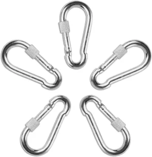 Set of 5 Carabiners. Oval Shaped Quick Links for Climbing. Large 5/16" Delta Quick Links – Chainlink.