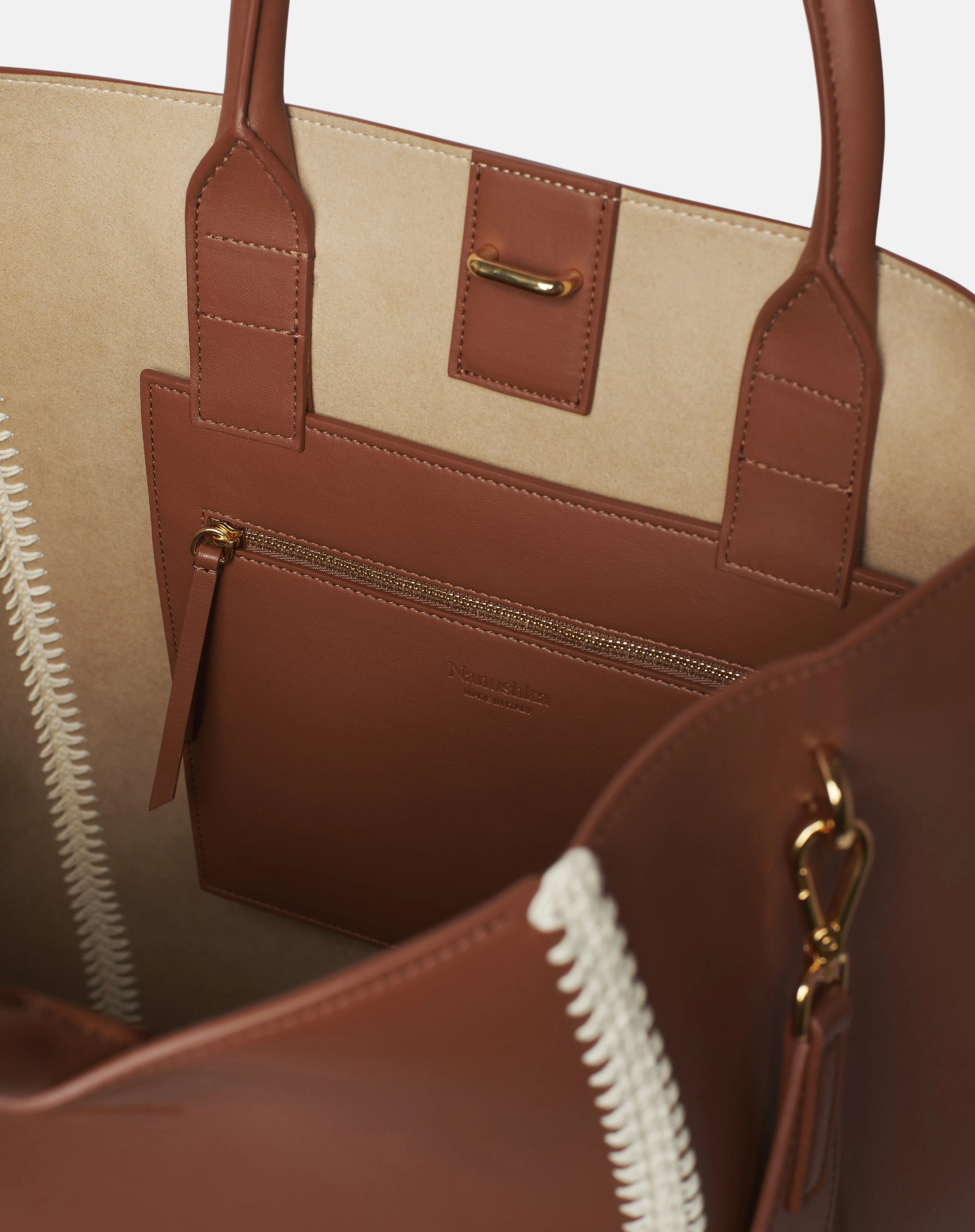 The Compass Tote - Crochet Tote Bag - Tan/Crme
